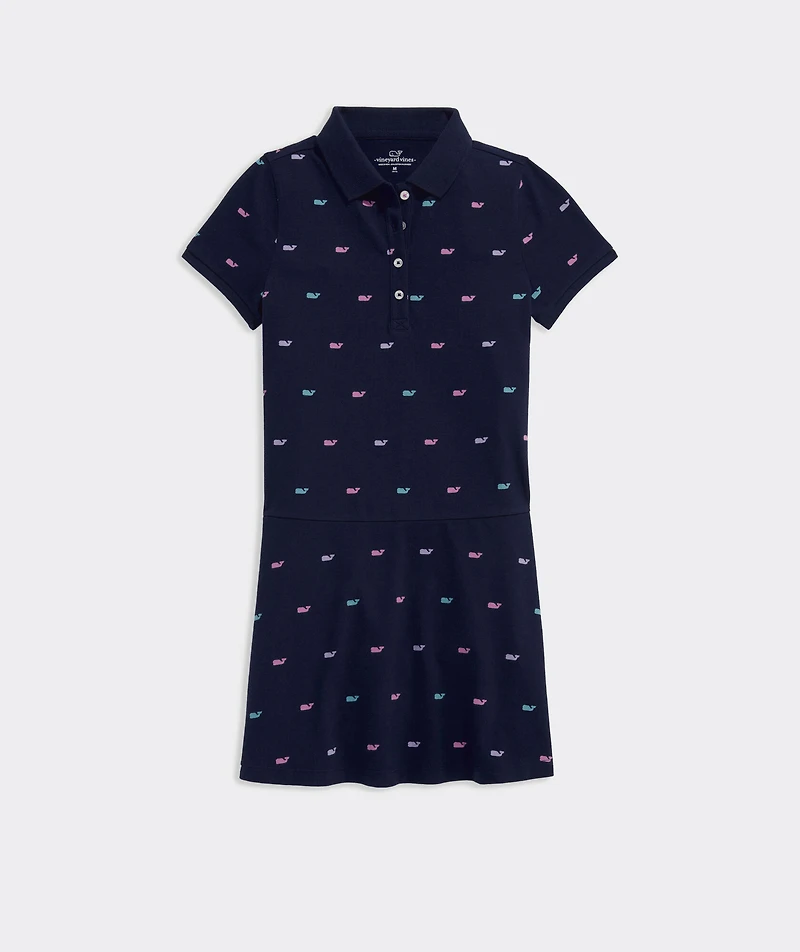 OUTLET Girls' Whale Pique Polo Dress