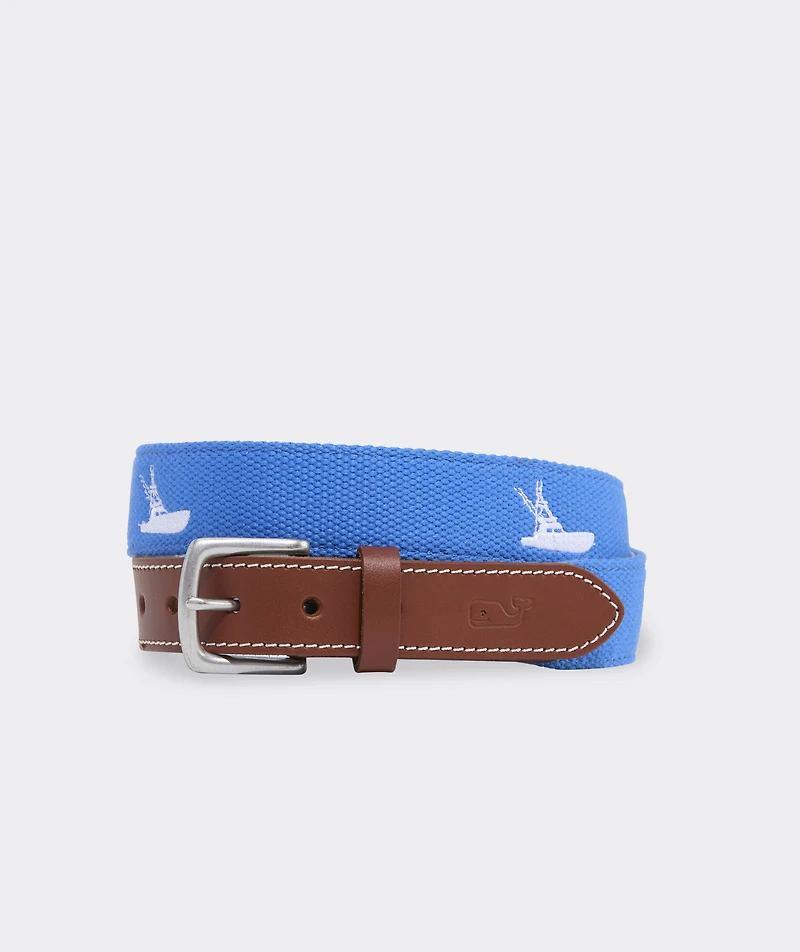 Sportfisher Embroidered Canvas Club Belt