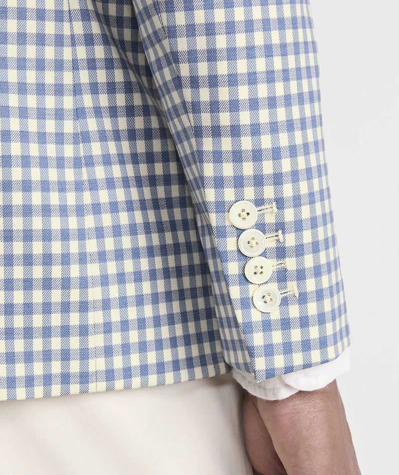 White Bay Gingham Wool Blazer