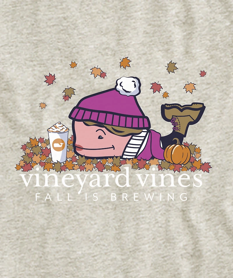 OUTLET Women's Fall Character Whale Long-Sleeve Pocket Tee