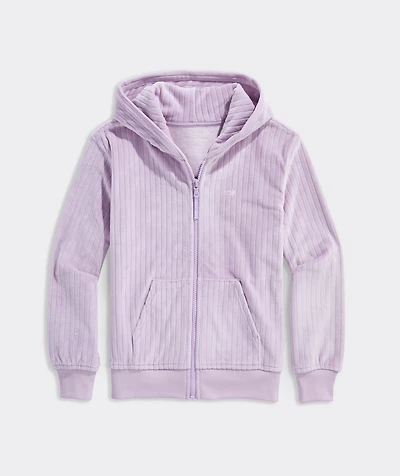 Girls' Velour Full-Zip Hoodie
