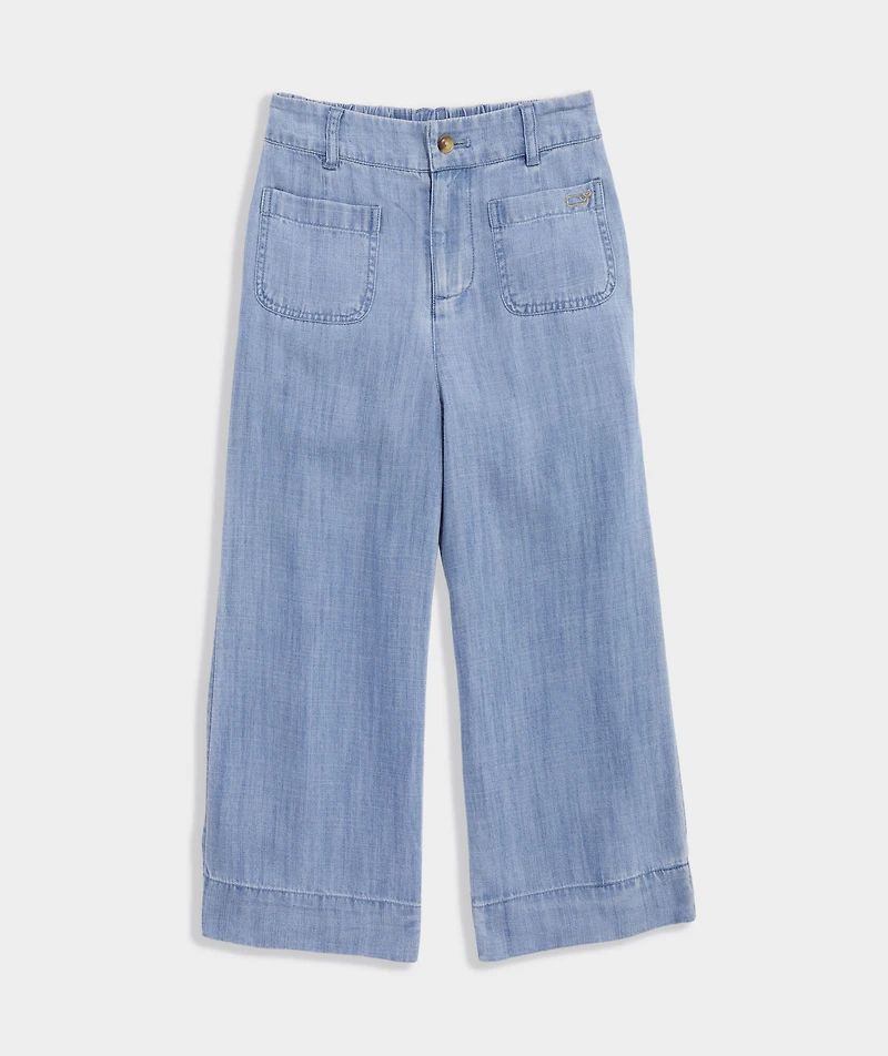 Girls' Chambray Sailor Pants