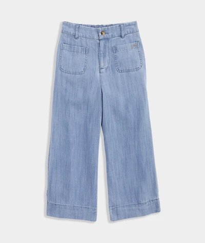 Girls' Chambray Sailor Pants
