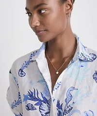 Linen Short-Sleeve Button-Down