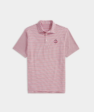 The Ohio State University Winstead Stripe Sankaty Polo