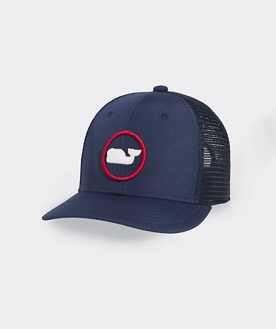 Boys' Whale Dot Performance Trucker Hat