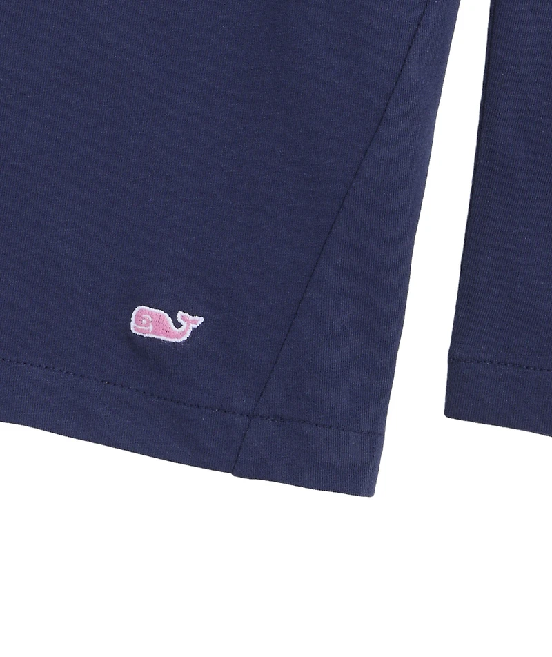 OUTLET Girls' Embroidered Boatneck Long-Sleeve Tee