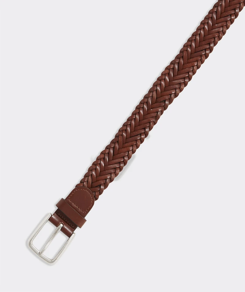 Flat Braided Leather Belt