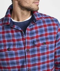 Snowy Pines Flannel Shirt Jacket
