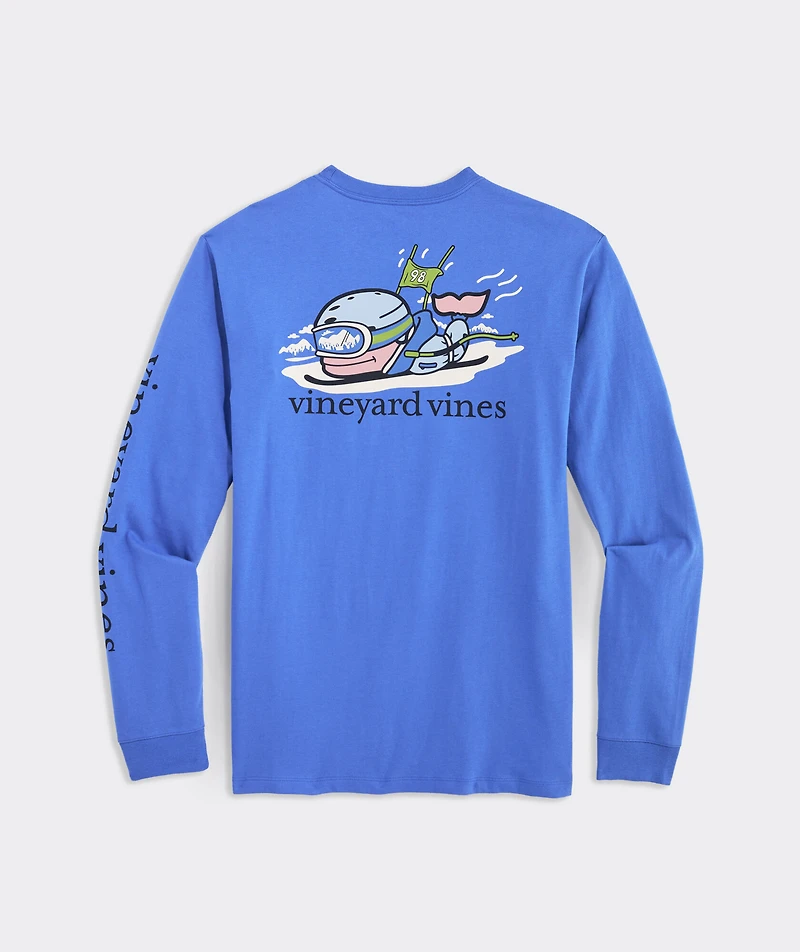 Racing Down The Slopes Long-Sleeve Pocket Tee
