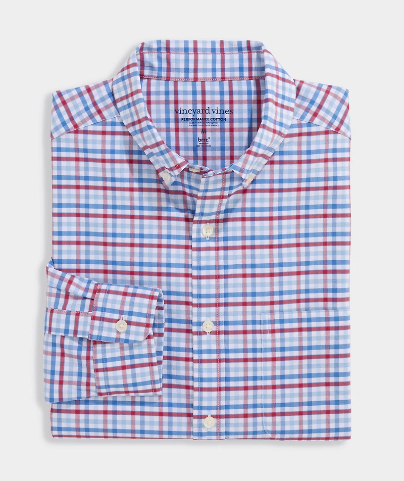 Road Town Tattersall Performance Cotton Shirt