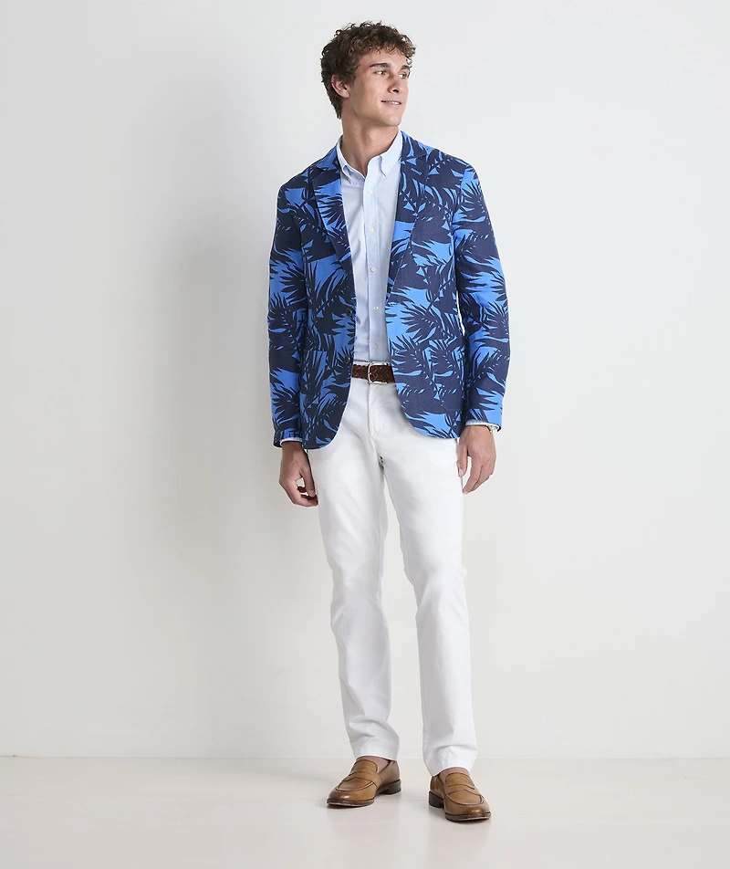 Breezy Palms Linen Blazer