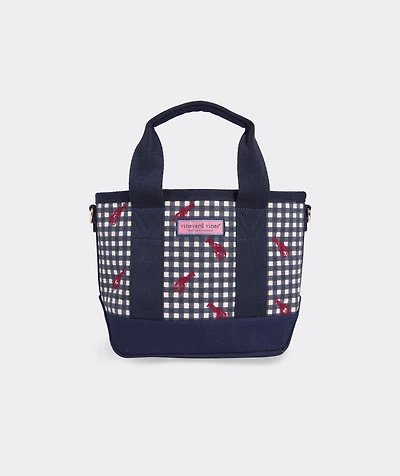Lobster Embroidered Heritage Mini Tote