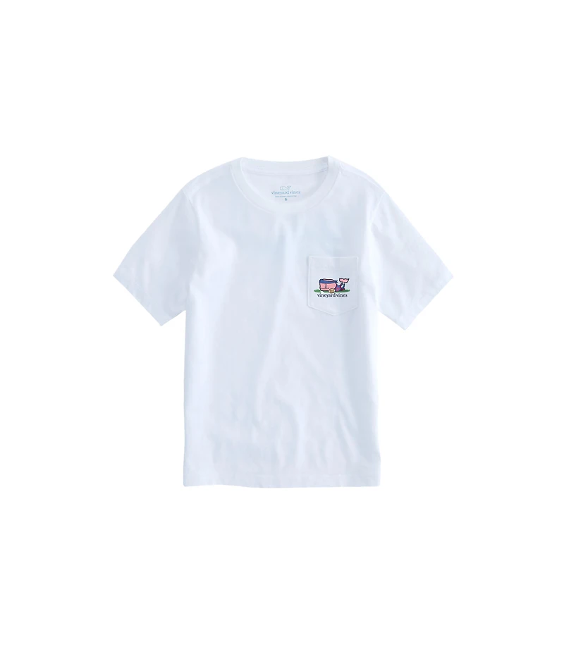 OUTLET Boys' Flag Football Whale Short-Sleeve Pocket Tee