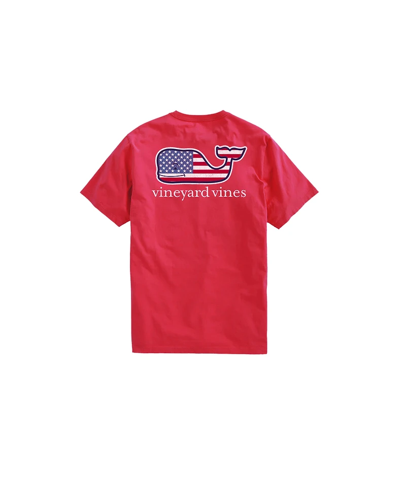 OUTLET Kids' Flag Whale Short-Sleeve Pocket Tee
