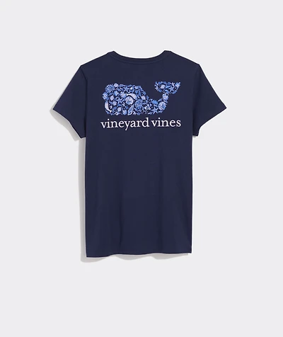 Camila Print Whale Fill Short-Sleeve Pocket Tee