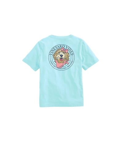 OUTLET Girls’ Bow Doodle Short-Sleeve Pocket Tee