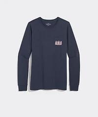 Ghost Pups Logo Box Long-Sleeve Pocket Tee