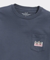 Boys' Ghost Pups Logo Box Long-Sleeve Pocket Tee
