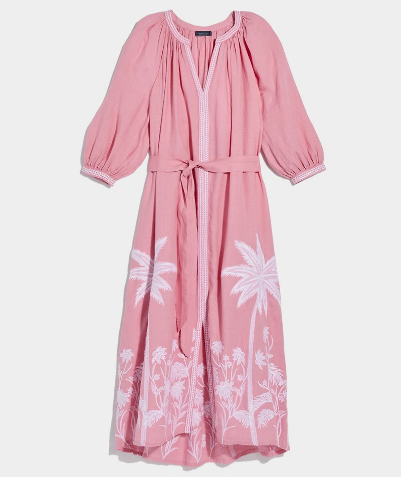 Linen Midi Cover-Up Dress