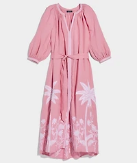 Linen Midi Cover-Up Dress