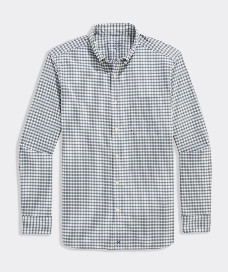 Skysail Gingham Performance Cotton Shirt
