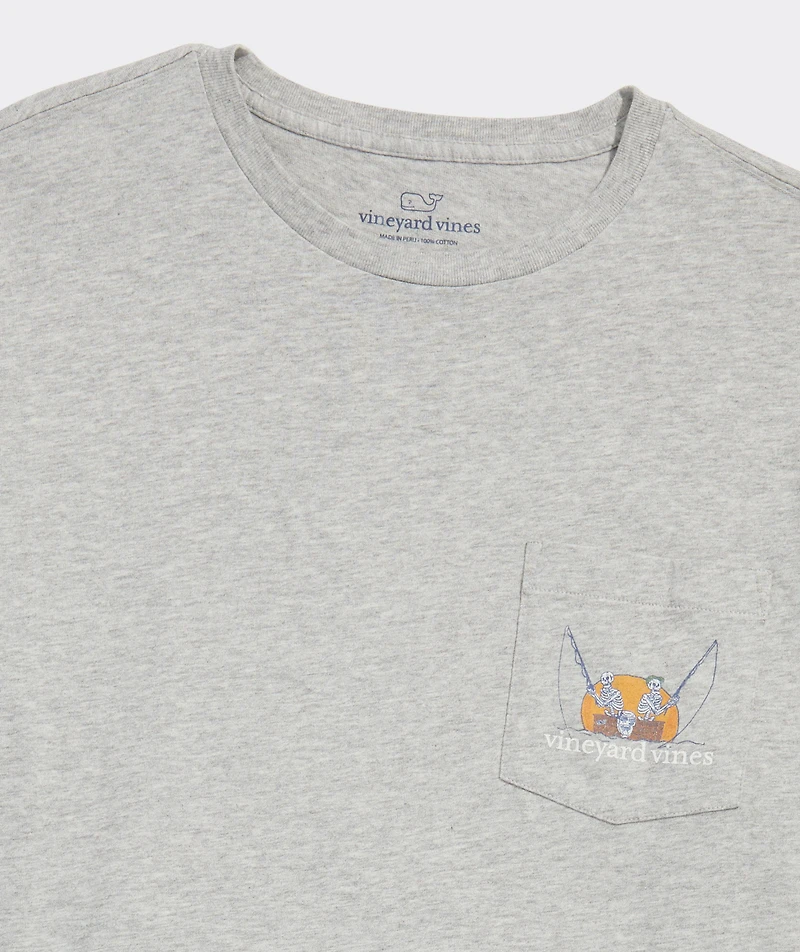 Fishing Skeletons Short-Sleeve Pocket Tee
