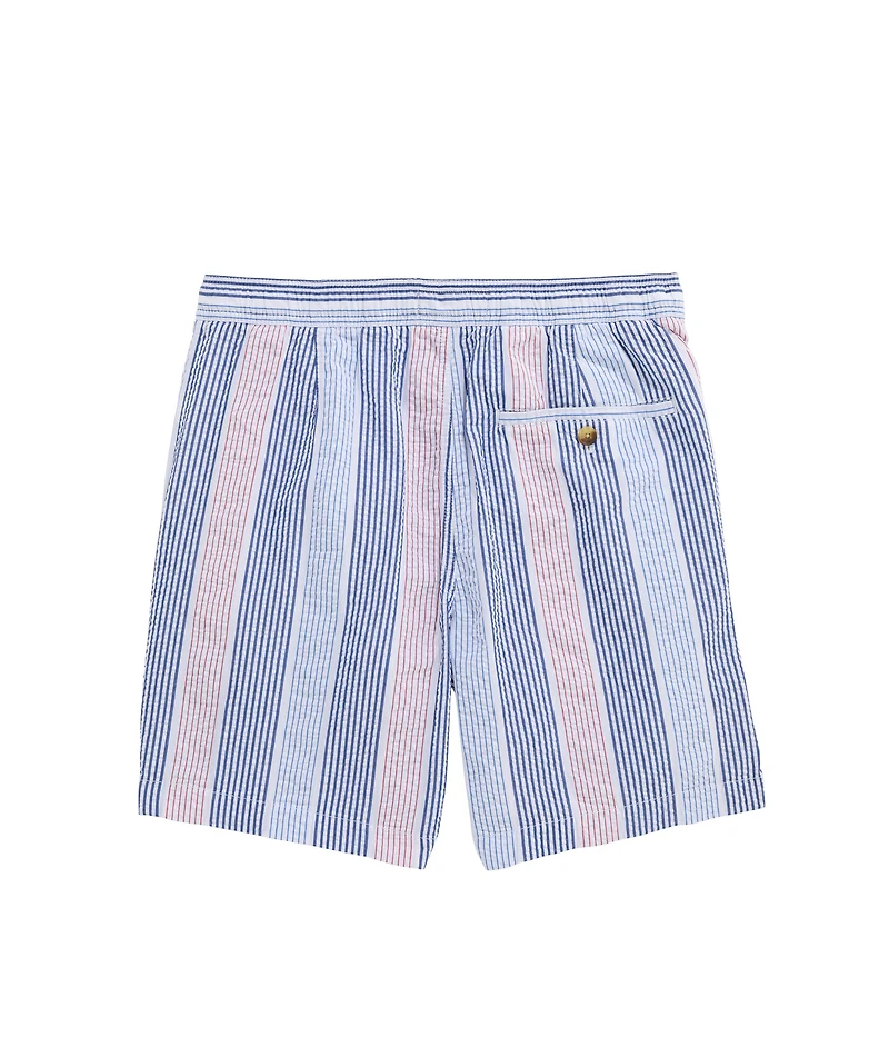 OUTLET 7 Inch Pull-On Seersucker Shorts