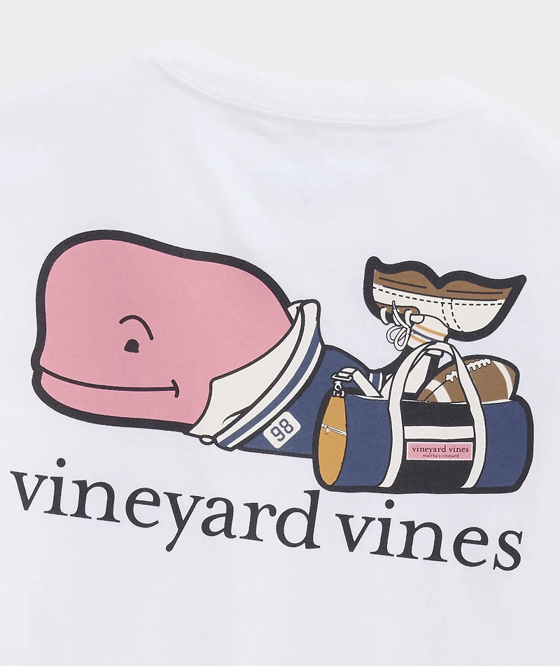 Boys' Football Back To School Whale Short-Sleeve Pocket Tee