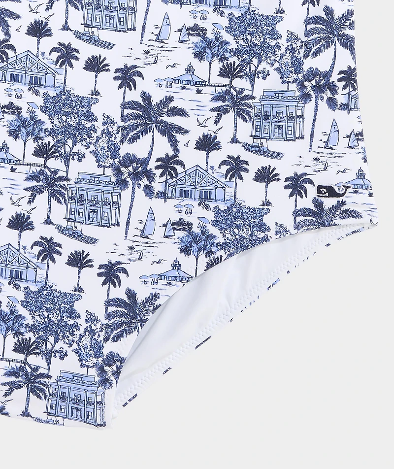 Girls' Ruffle Scoopneck One-Piece