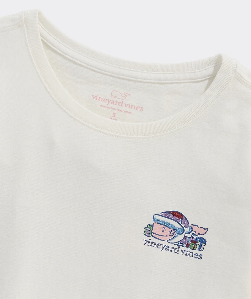 Girls' Watercolor Elf Whale Long-Sleeve Tee