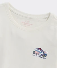 Girls' Watercolor Elf Whale Long-Sleeve Tee