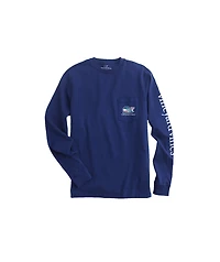 OUTLET Boys' Snowboard Rail Whale Long-Sleeve Pocket Tee