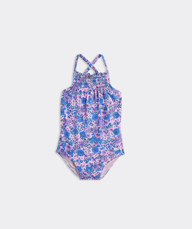 Baby Girl Smocked One-Piece Swimsuit