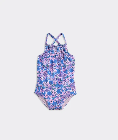 Baby Girl Smocked One-Piece Swimsuit