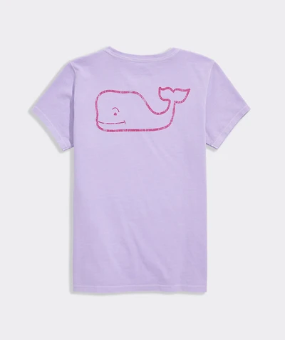 Girls’ Garment-Dyed Vintage Whale Short-Sleeve Pocket Tee