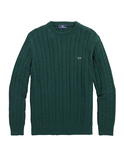 OUTLET Cotton Cable Crewneck