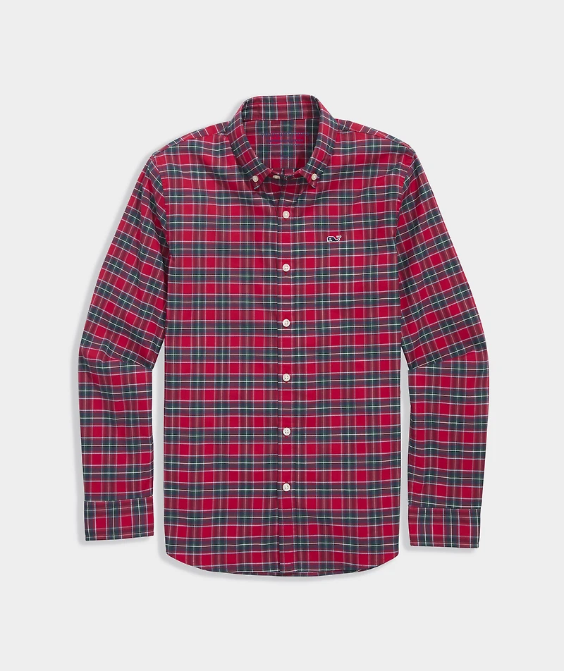 Boys' Yuletide Tartan Performance Cotton Shirt