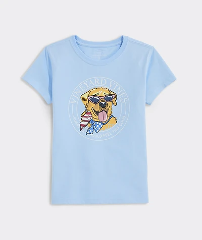 Girls' EDSFTG USA Pup Short-Sleeve Tee