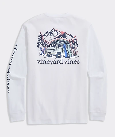 Headin' To The Slopes Long-Sleeve Pocket Tee