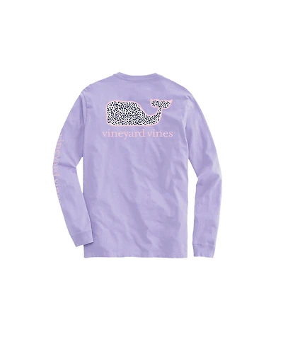 OUTLET Flocked Falling For Leopard Whale Long-Sleeve Pocket Tee