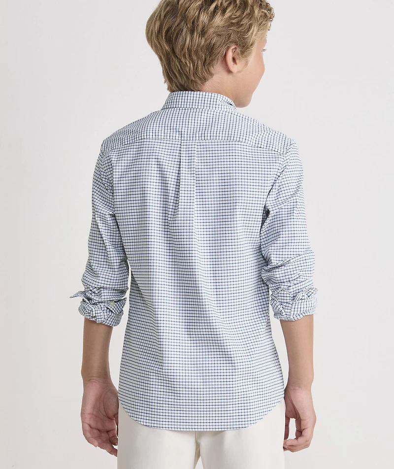 Boys' Wauwinet Tattersall Performance Cotton Shirt