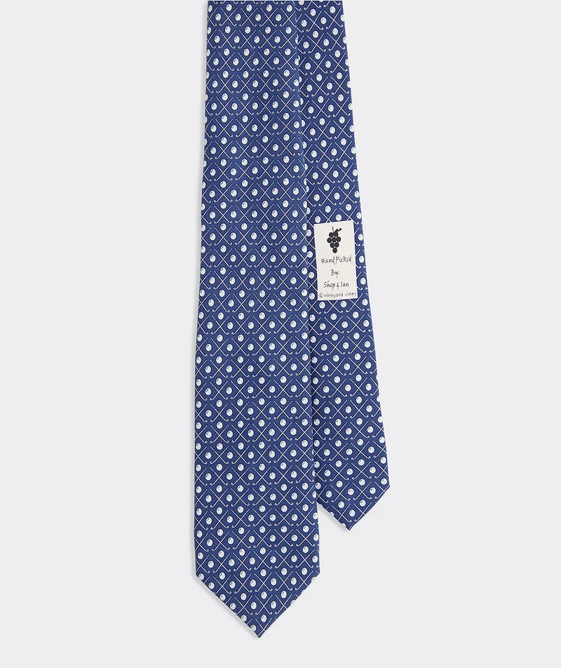 Boys' Golf Clubs Silk Tie