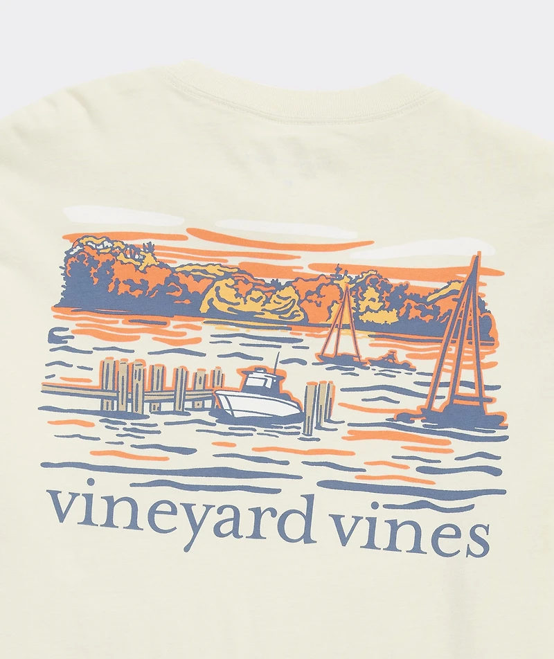 Dockside Autumn Wakes Long-Sleeve Pocket Tee