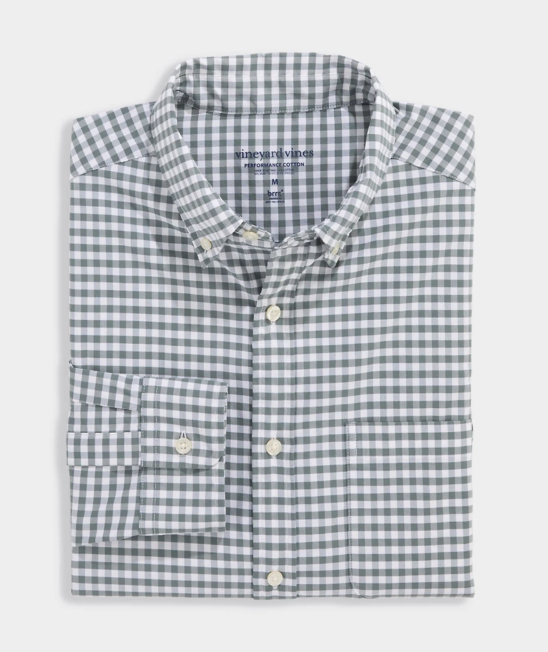 Skysail Gingham Performance Cotton Shirt