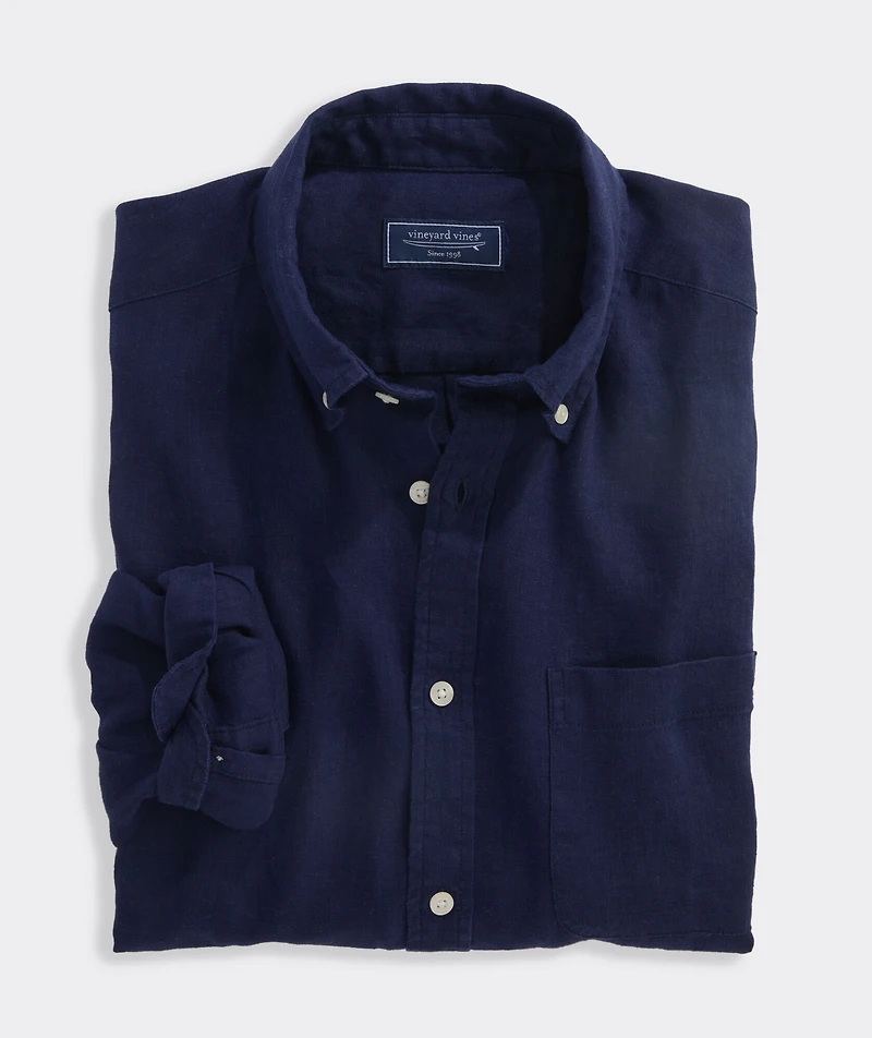 Surfside Solid Linen Shirt