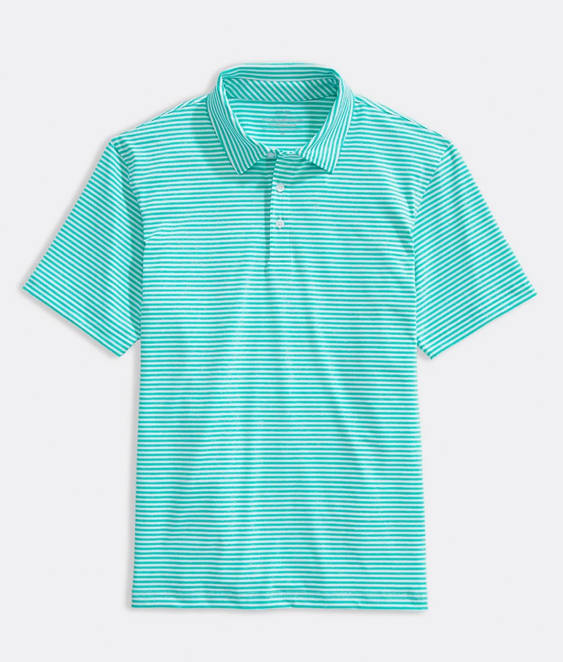 Men's Custom Heathered Winstead Stripe Sankaty Polo