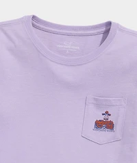 Girls' Glitter Pumpkin Long-Sleeve Pocket Tee