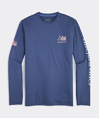 USA Catboats Long-Sleeve Harbor Performance Tee