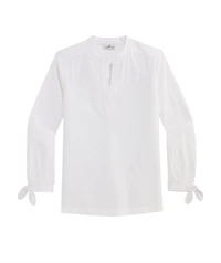 OUTLET Poplin Popover Top